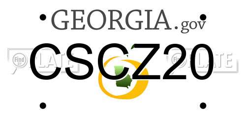 CSCZ20 Georgia License Plate