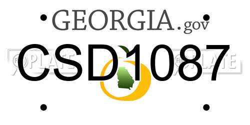 CSD1087 Georgia License Plate