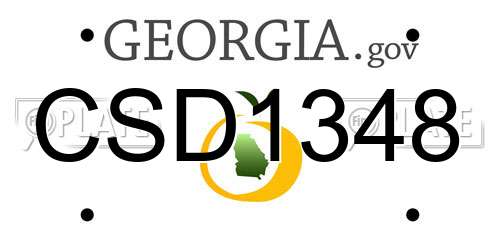 CSD1348 Georgia License Plate