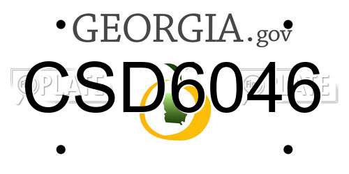 CSD6046 Georgia License Plate