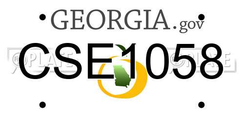 CSE1058 Georgia License Plate