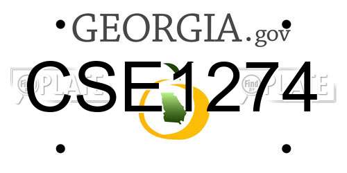 CSE1274 Georgia License Plate