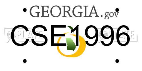 CSE1996 Georgia License Plate