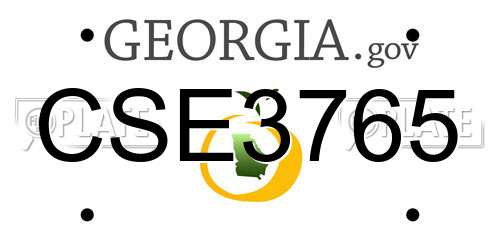 CSE3765 Georgia License Plate