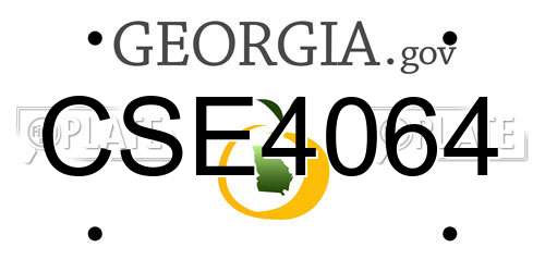 CSE4064 Georgia License Plate