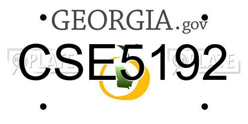 CSE5192 Georgia License Plate