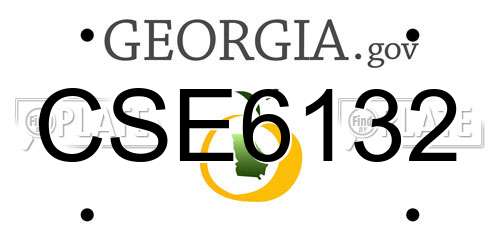 CSE6132 Georgia License Plate