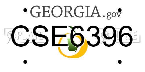 CSE6396 Georgia License Plate