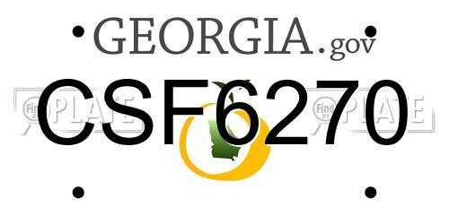 CSF6270 Georgia License Plate
