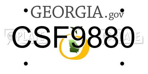 CSF9880 Georgia License Plate