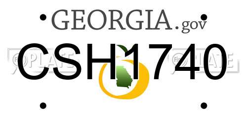 CSH1740 Georgia License Plate