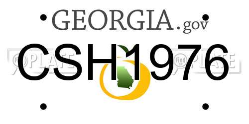 CSH1976 Georgia License Plate