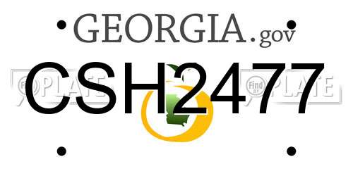 CSH2477 Georgia License Plate