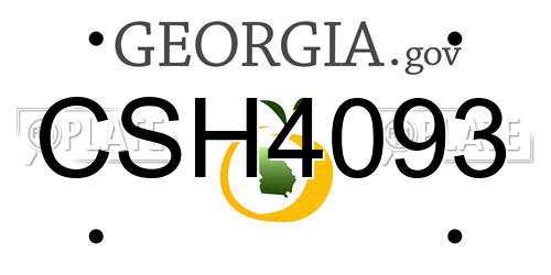 CSH4093 Georgia License Plate