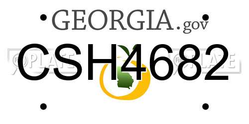 CSH4682 Georgia License Plate