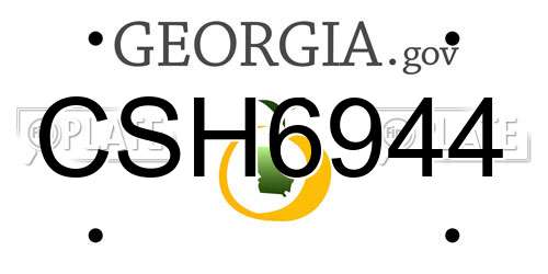 CSH6944 Georgia License Plate