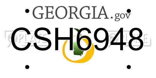 CSH6948 Georgia License Plate