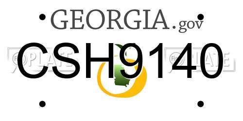CSH9140 Georgia License Plate