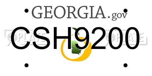 CSH9200 Georgia License Plate