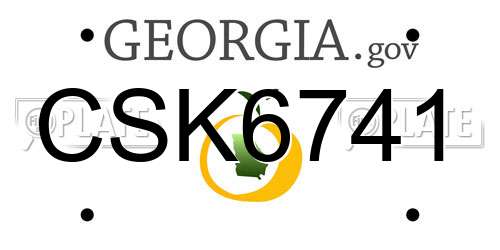 CSK6741 Georgia License Plate