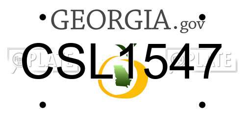 CSL1547 Georgia License Plate
