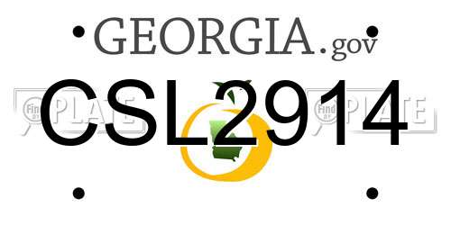 CSL2914 Georgia License Plate