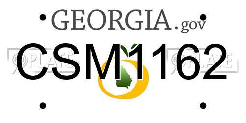 CSM1162 Georgia License Plate