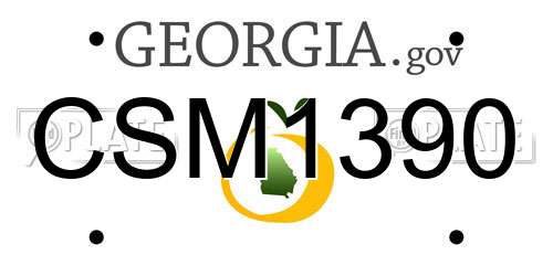 CSM1390 Georgia License Plate