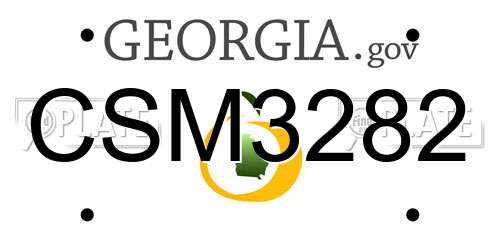 CSM3282 Georgia License Plate