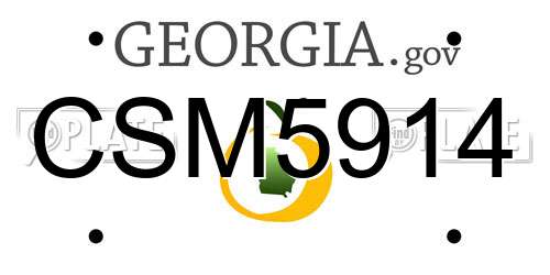 CSM5914 Georgia License Plate