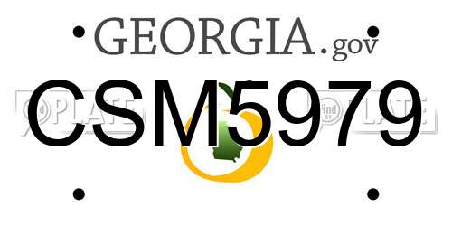 CSM5979 Georgia License Plate