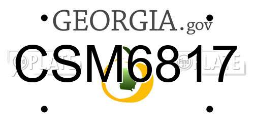 CSM6817 Georgia License Plate