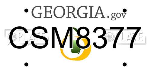 CSM8377 Georgia License Plate