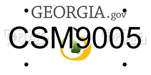 CSM9005 Georgia License Plate
