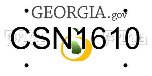 CSN1610 Georgia License Plate
