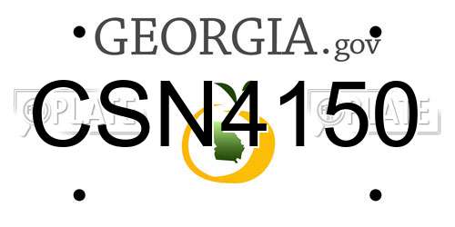 CSN4150 Georgia License Plate