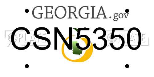 CSN5350 Georgia License Plate