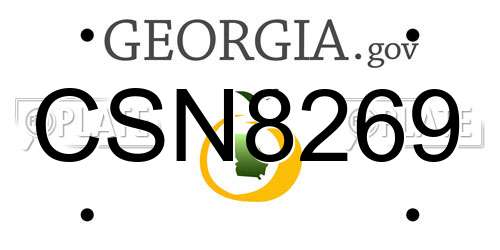 CSN8269 Georgia License Plate