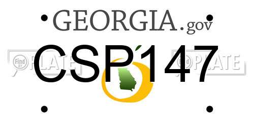 CSP147 Georgia License Plate
