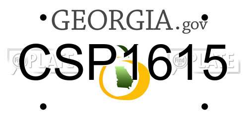 CSP1615 Georgia License Plate
