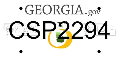 CSP2294 Georgia License Plate