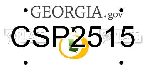 CSP2515 Georgia License Plate