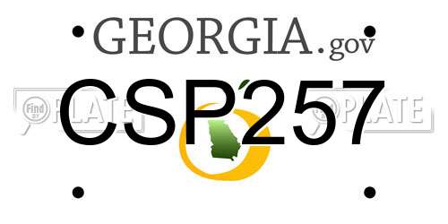CSP257 Georgia License Plate