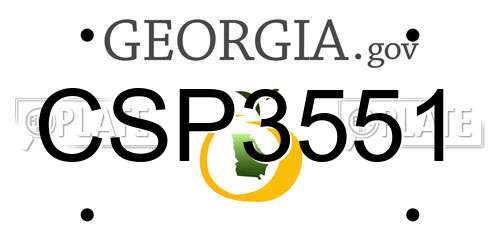 CSP3551 Georgia License Plate