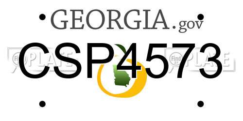 CSP4573 Georgia License Plate