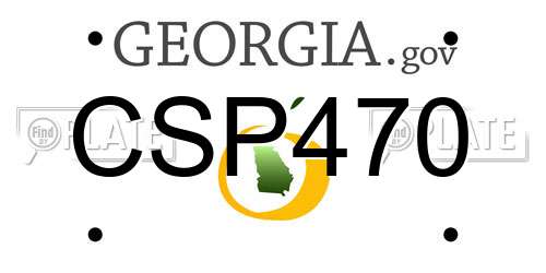 CSP470 Georgia License Plate