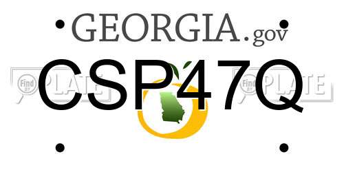CSP47Q Georgia License Plate