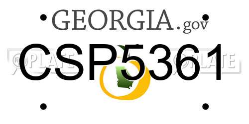 CSP5361 Georgia License Plate