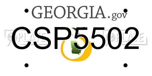 CSP5502 Georgia License Plate