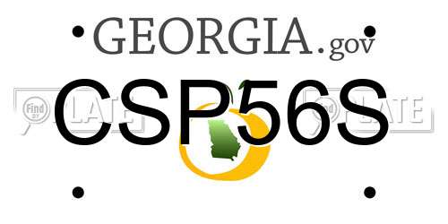 CSP56S Georgia License Plate